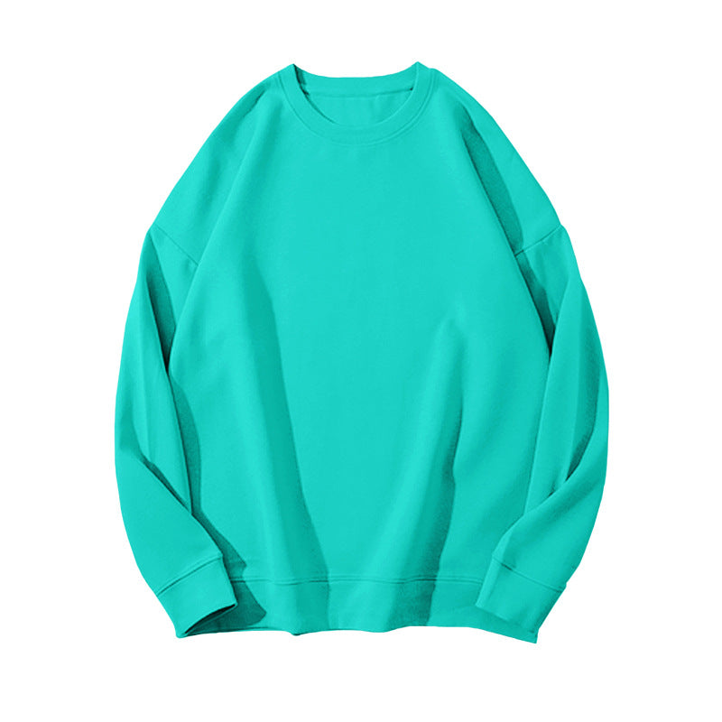 Solid Color Velvet Sweatshirt for Women in Autumn and Winter Korean Style Loose Casual Top T-Shirt Female Student Couple Outwear Bottoming Shirt