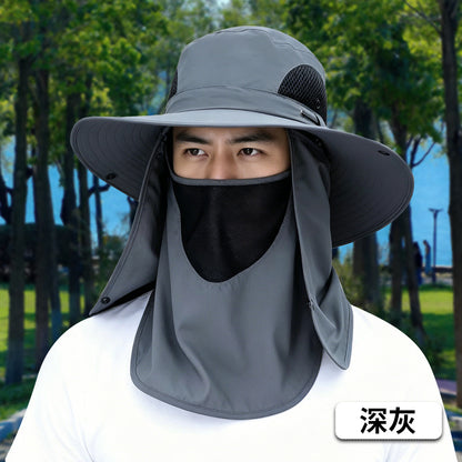 Fishing hat men's sun protection sun hat mountaineering hat men's summer UV protection sun hat summer fisherman hat