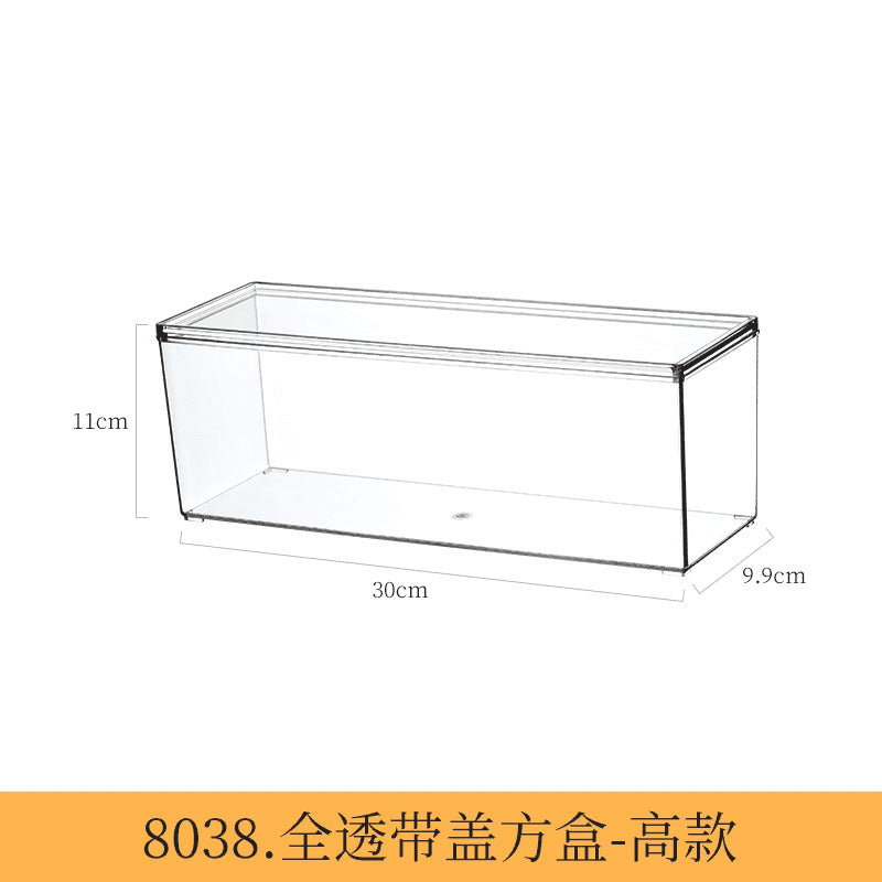 Food-Grade Storage Box, Acrylic Refrigerator Storage, Desktop Book Storage Box, Student Dormitory Sundries, Facial Mask Organization