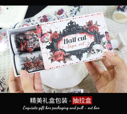 Foreign Trade Cross-Border Hot-Selling Halloween and Christmas Planner Materials DIY Decoration No-Cut Die-Cut Pet Planner Tape