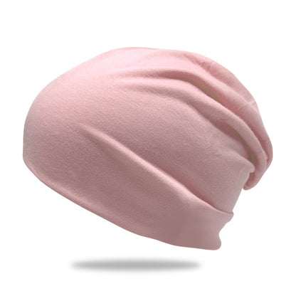 Cross-Border New Style Solid Color Slouchy Beanie, Popular Double-Layer Pullover Hat, Thin Postpartum Hat, Cold Weather Hat Wholesale