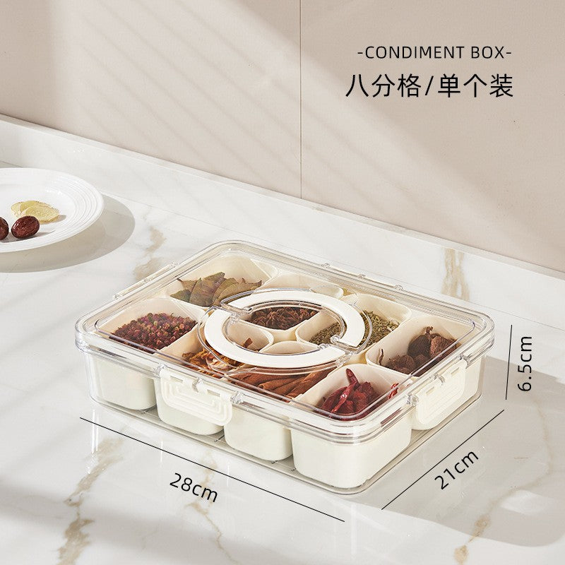 Seasoning Fresh-keeping Plastic Kitchen Sealed Box Spice Storage Box Food Grade Format Transparent Cereal Seasoning
