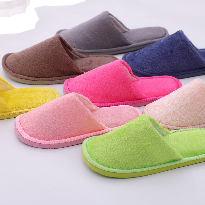 New plush indoor home autumn and winter wooden floor warm EVA moon cotton slippers Cixi men and women couples