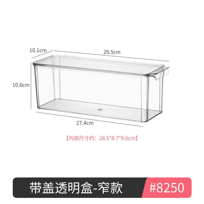 Desktop Storage Box with Lid Flip-Top Rectangular Transparent Acrylic Storage Box Kitchen Cosmetics Sundry Work Station