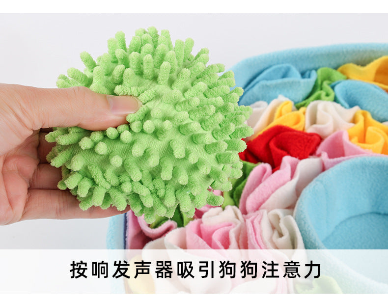 Cross-border pet sniffing mat cats and dogs puzzle decompression hidden food training with small toys four seasons play interactive