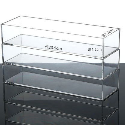 Desktop Storage Box Drawer Built-in Partition Transparent Acrylic Narrow Long Rectangular Cosmetic Workstation Kitchen