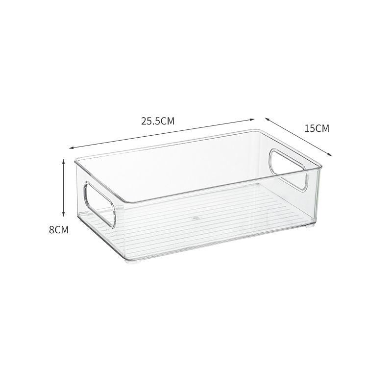 Desktop Storage Box Small Miscellaneous Stationery Sticky Notes Handbook Pencil Transparent Narrow Long Storage Storage Box