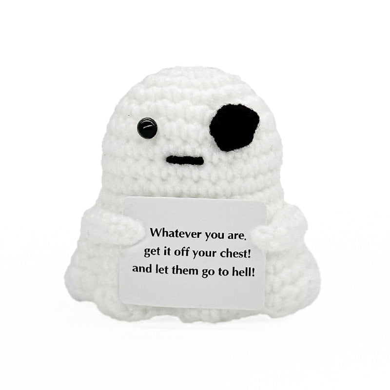 Cross-Border Amazon Handmade Knitted Doll Halloween Gift Ghost Little Devil Grim Reaper Emotional Plush Toy Wholesale