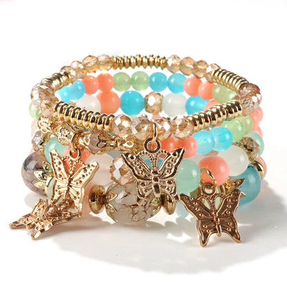 European and American Cross-Border Hot-Selling New Bohemian Bracelets Creative Tassel Multi-Layer Beaded Bracelets Fashion Jewelry