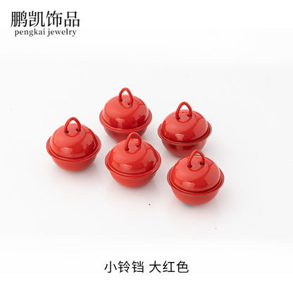 22mm Colorful Cute Small Bell Metal Pet Open-Ended Bell Handmade Material DIY Creative Accessory Iron