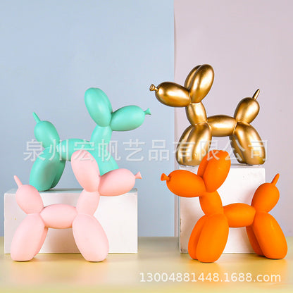 Nordic Light Luxury Blow Dog Ornaments Modern Creative Simple Living Room Desktop TV Cabinet Home Entrance Decorations