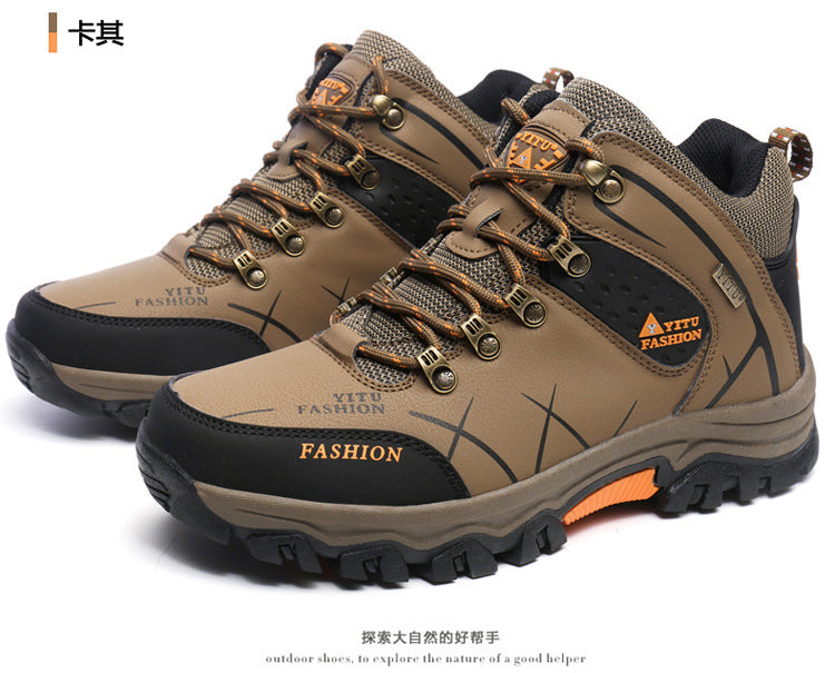 Cross-Border Recommendation for Autumn and Winter Men's Low-Top Outdoor Mountaineering and Hiking Sports Shoes, Men's Non-Slip and Wear-Resistant Work Boots