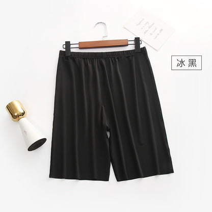 Ice Silk Pajamas Men's Summer Home Shorts Ultra-Thin Breathable Silk Home Pants Large Size Five-Point Pants Can Be Worn Outside