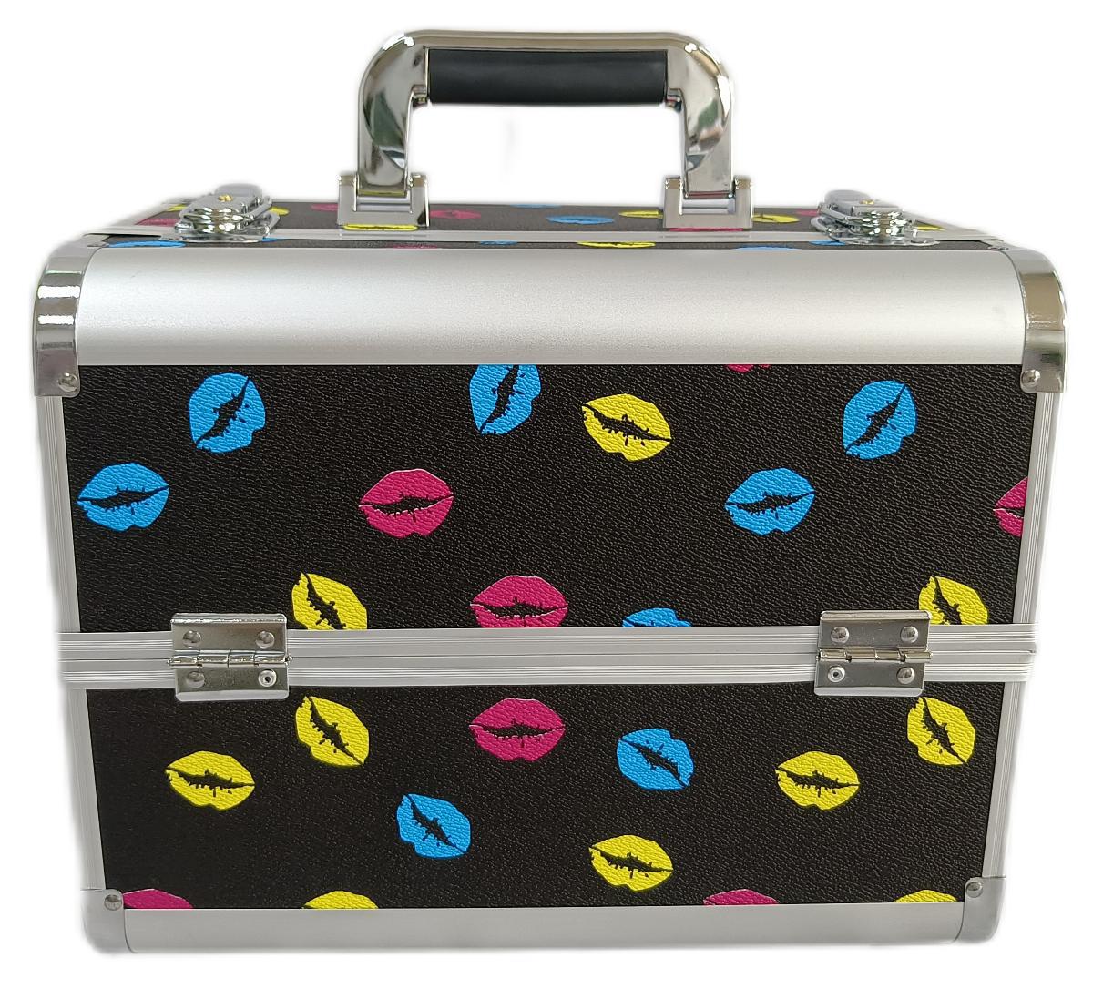 Manufacturer's Ready-Made Wholesale and Retail Professional Makeup Box, Beauty and Manicure Box, Double-Layer Large-Capacity Portable Makeup Box