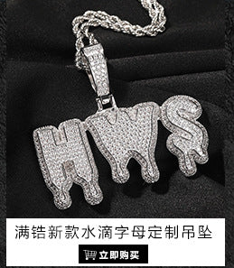 European and American New Products Copper Material Enamel Men's Avatar Personalized Hip-Hop Pendant Necklace Trendy Accessories Jewelry Wholesale