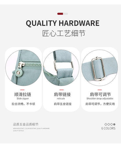 Nylon Cloth Multi-Layer Shoulder Bag Lightweight Simple Casual Crossbody Bag 2025 New Large Capacity Mother's Money Bag