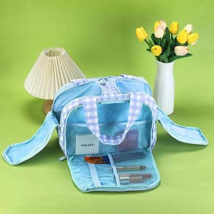 Fashionable and Simple 2025 New Style Makeup Bag, Large Capacity, Divided and Layered Toiletry Bag, Portable Travel Makeup Storage Bag