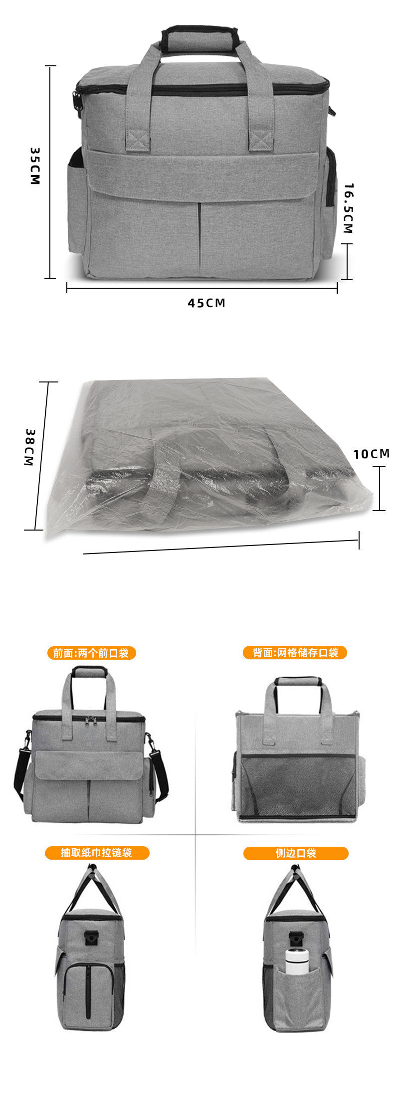 Large-Capacity Dog Food and Cat Food Backpack, Pet Travel Bag, Foldable Snack Bag, Dog Bag, Cat Bag, Portable Cross-Body Bag