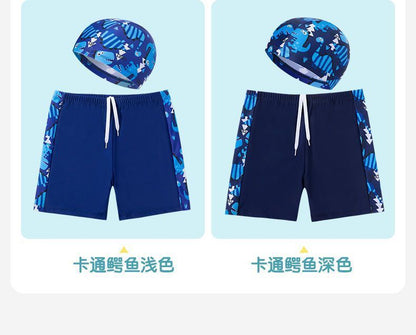 Children's swimming trunks boys swimming trunks boxer small and medium-sized children's swimsuit fat treasure training quick-drying swimsuit suit wholesale