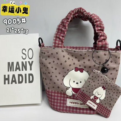 In-Stock New Small Cloth Bag Ins Cute Cartoon Women's Summer Cloth Bag Handbag Casual Tote Bag Upgrade