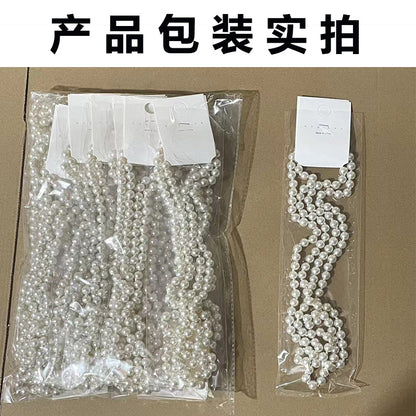 Shijiazu stacked with long pearl necklace women's light luxury temperament sweater chain Joker high sense autumn and winter necklace
