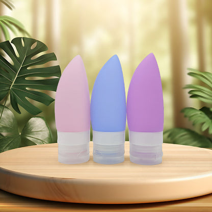 Press-Type Silicone Travel Refillable Bottle Set for Skincare Products, Lotion, Shower Gel, Cute Animal Shape