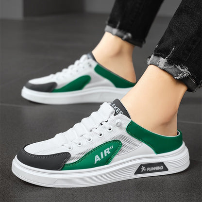 Hollow-Out Leather Shoes for Men, Summer Breathable Soft Leather Low-Top Business Casual Versatile Slip-On Perforated Dad Shoes