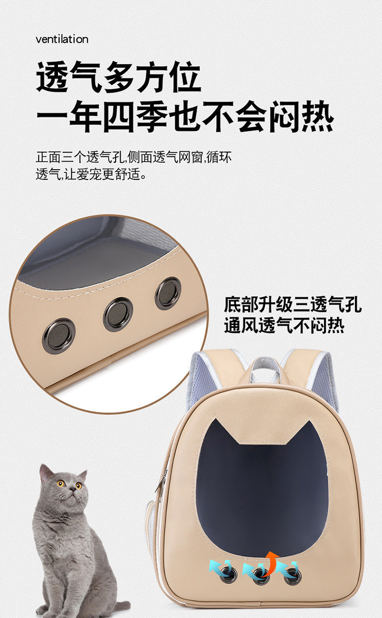 Pet Supplies Cat Carrier Backpack, Space-Style Bag, Light Transparent Pet Carrier, Comfortable and Breathable Cat Backpack, Large Capacity