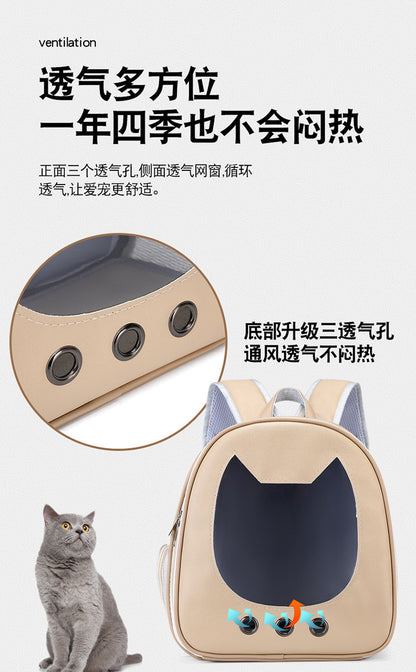 Pet Supplies Cat Carrier Backpack, Space-Style Bag, Light Transparent Pet Carrier, Comfortable and Breathable Cat Backpack, Large Capacity