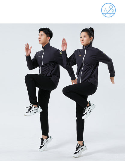New Badminton Uniform Jacket Black and White Suit Men's and Women's Long-Sleeved Volleyball Uniform Table Tennis Uniform Competition Training Uniform
