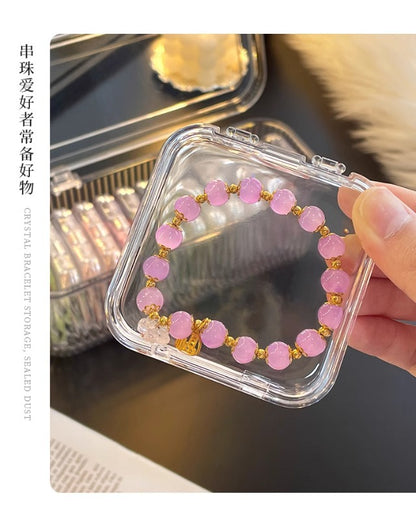 Acrylic Storage Box Jewelry Drawer Bracelet Storage Crystal Necklace Multi-lattice Jewelry Box Portable Anti-oxidation Bracelet