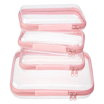 2024 Amazon PET Travel Storage Bag suit Wash Cosmetics Storage Home Zipper Toy Hard Plastic