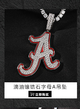 European and American New Products Copper Material Enamel Men's Avatar Personalized Hip-Hop Pendant Necklace Trendy Accessories Jewelry Wholesale
