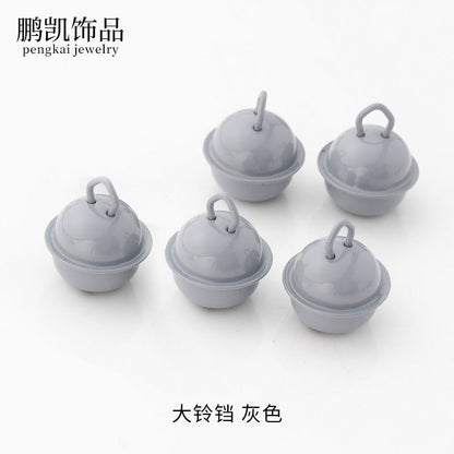 22mm Colorful Cute Small Bell Metal Pet Open-Ended Bell Handmade Material DIY Creative Accessory Iron