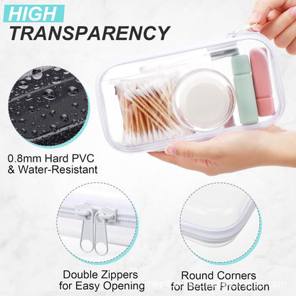 Cross-Border Popular Pet Box Travel Storage Bag Digital Stationery Toiletry Makeup Bag Small Transparent Box Portable