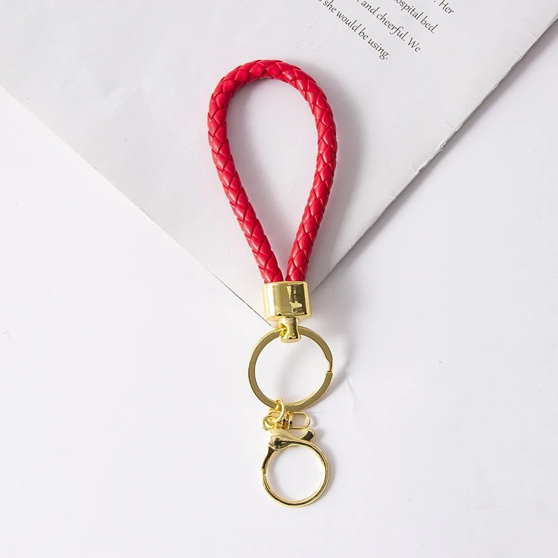 Wholesale Braided Leather Rope Keychain Car Keychain Key Ring Pendant Doll Accessories Event Small Gifts Wholesale