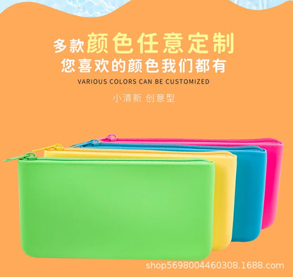 Silicone Travel Data Cable Clutch Bag for Storing Mobile Phones, Earphones, Makeup Brushes, and Cosmetics, Ins-Style Foreign Trade
