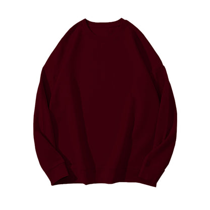 Solid Color Velvet Sweatshirt for Women in Autumn and Winter Korean Style Loose Casual Top T-Shirt Female Student Couple Outwear Bottoming Shirt