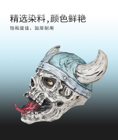 Halloween Ugly Latex Skull Set Mask New Viking Helmet Ghost Dress-up Ball Decorative Props