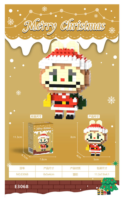 What is the cross-border Christmas building block ball micro-particle assembly puzzle snowman Christmas tree ornaments boys and girls gifts