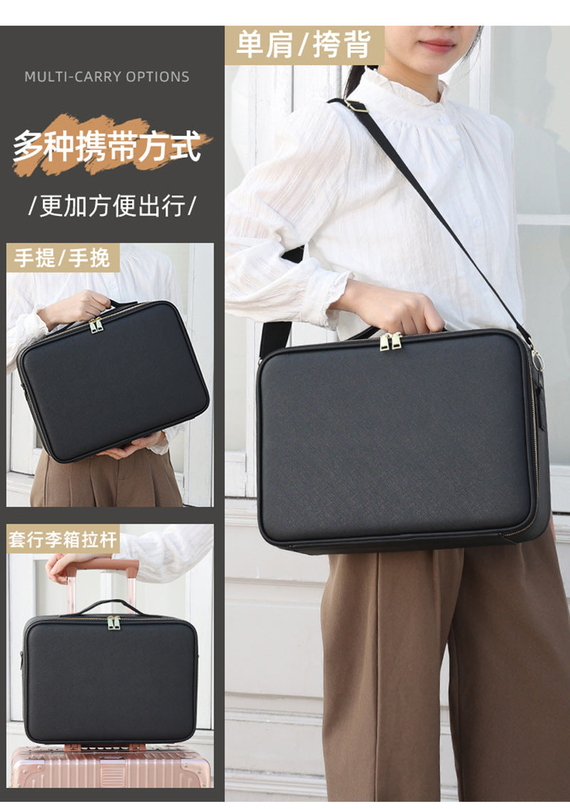 Makeup Case with Light and Mirror, Led Makeup Bag, Large Capacity Makeup Box, Storage Box, Storage Bag, Multifunctional