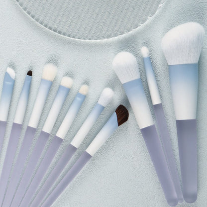 Chen Yuanyuan 10-Piece Makeup Brush Set, Blush Brush, Loose Powder Brush, Eye Shadow Brush, Nose Shadow Brush, Complete Set for Setting Makeup and Contouring