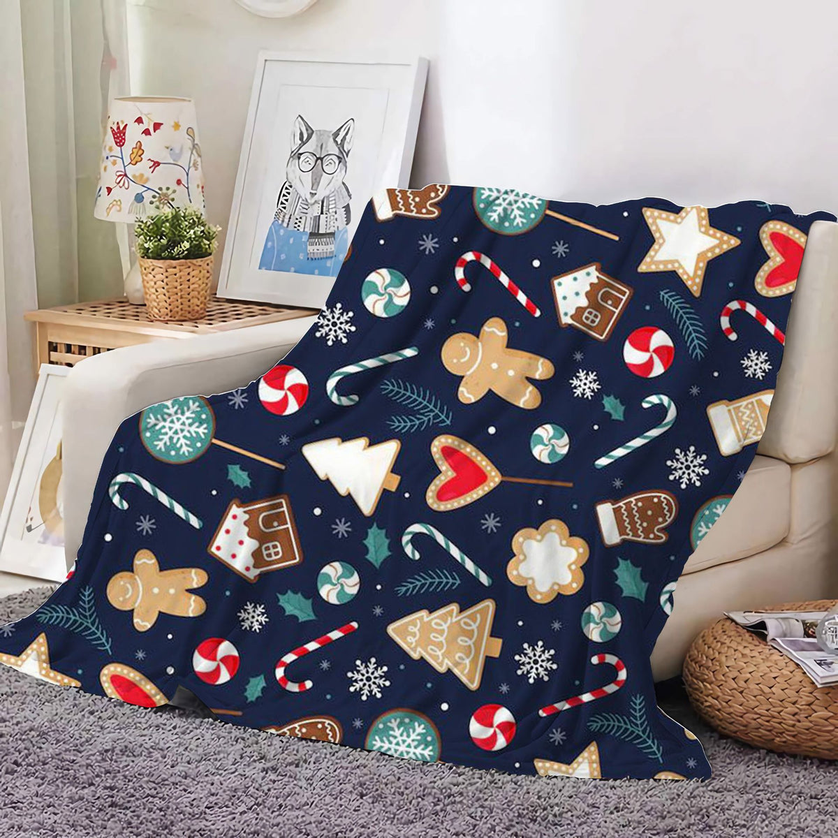 Christmas Decoration Blanket Holiday Blanket Red Festive Blanket Christmas Tree Polo Sofa Blanket Flannel Blanket