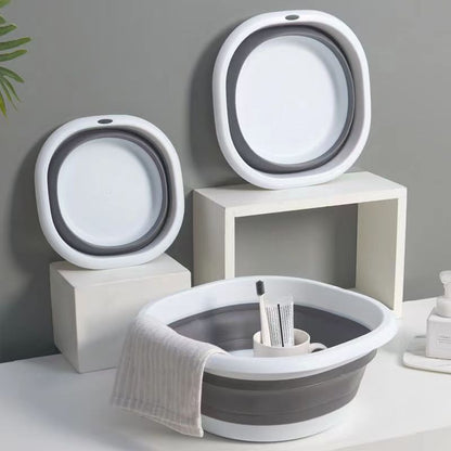Portable Silicone Foldable Washbasin, Student Dormitory Footbath, Footbath, Multi-Purpose Folding Basin