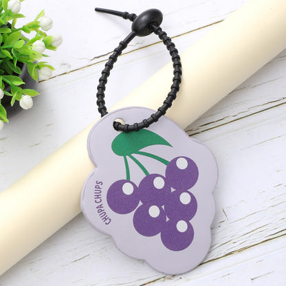 Ins Wind Cloud Lightning Summer Panda Giraffe Fruit Pu Printed Leather Pendant Keychain Bag Hanging