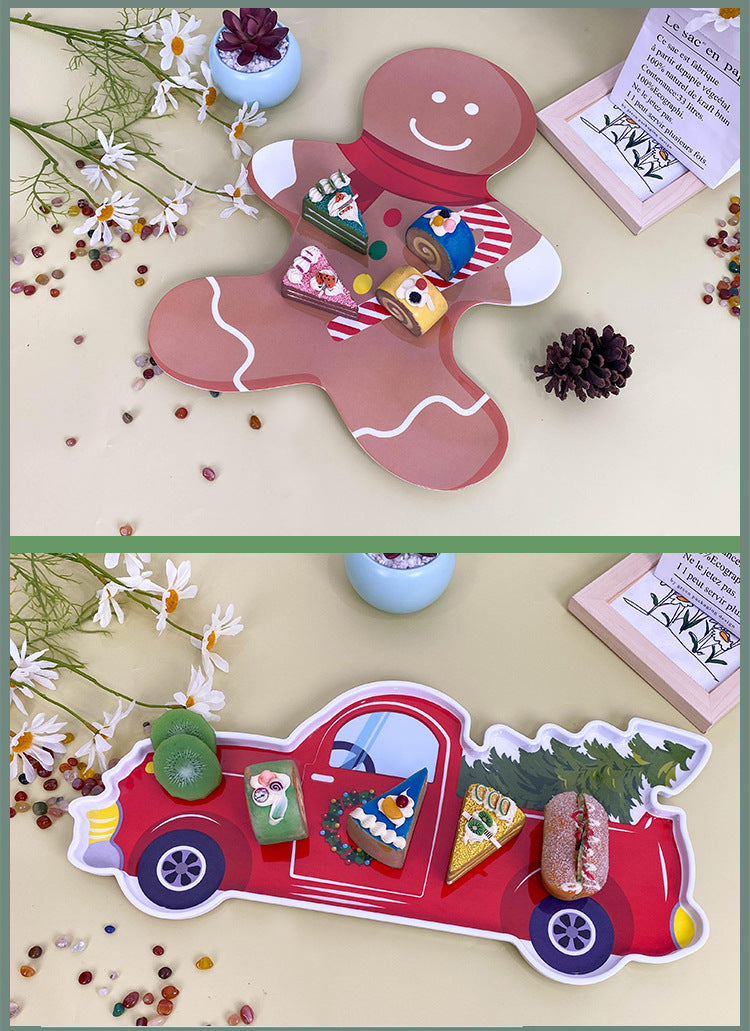 Wanshan melamine plate factory wholesale cross-border European and American dried fruit snack plate home creative pumpkin shape Christmas plate