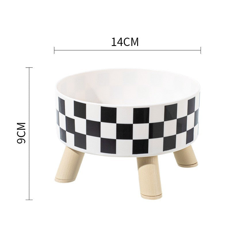 Pet Bowl Anti-overturning Cat Bowl Pet Stainless Steel Dog Bowl Cat Neck Protection High Foot Bowl Dog Food Utensils Cross-border New