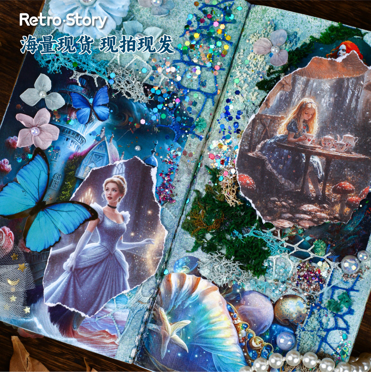 Carefully Selected Cross-Border Retro Story Style Fairy Tale Series Stickers, High-End Pet Vintage Character Journal Stickers