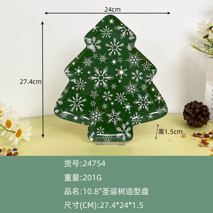 Wanshan melamine plate factory wholesale cross-border European and American dried fruit snack plate home creative pumpkin shape Christmas plate