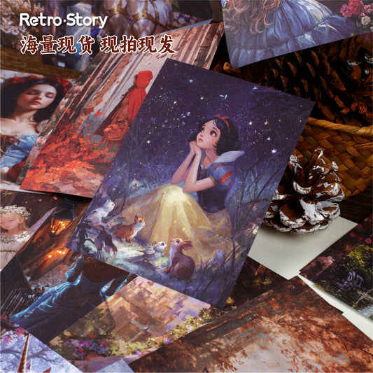 Carefully Selected Cross-Border Retro Story Style Fairy Tale Series Stickers, High-End Pet Vintage Character Journal Stickers